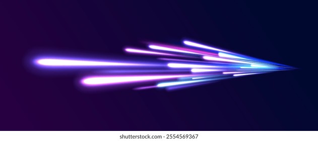 Abstract background rotational border lines, png, effect, wave,neon,line. Neon stripes in the form of drill, turns and swirl. Speed of light concept background. 