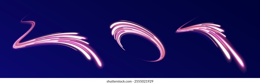 Abstract background rotational border lines. Neon stripes in the form of drill, turns and swirl.Iight background, speed, wavy, swirl,curve,speedy,vector. 
