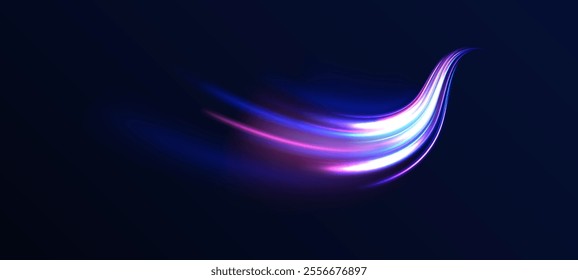 Abstract background rotational border lines. Neon stripes in the form of drill, turns and swirl. Iight background, speed, wavy, swirl,curve,speedy,vector. 