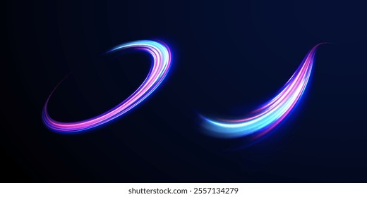 Abstract background rotational border lines. Neon stripes in the form of drill, turns and swirl. Iight background, speed, wavy, swirl,curve,speedy,vector. 