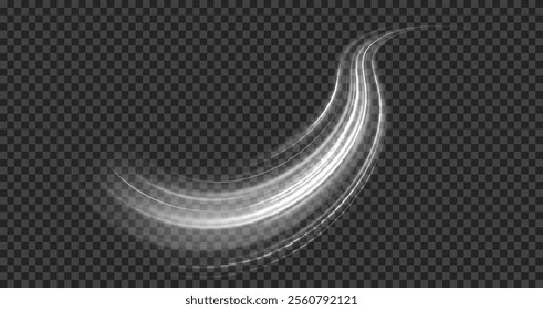 Abstract background rotational border lines, png, effect, wave,neon,line. Neon stripes in the form of drill, turns and swirl. Speed of light concept background. 