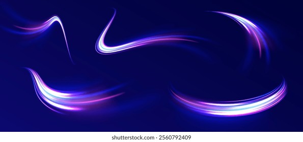 Abstract background rotational border lines. Neon stripes in the form of drill, turns and swirl. Iight background, speed, wavy, swirl,curve,speedy,vector. 