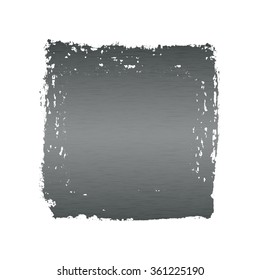 Abstract background with rough edges. Silver metal backdrop, banner, retro template