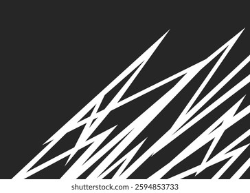 Abstract background with rough and jagged lines pattern and with some copy space area