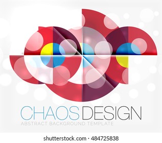 Fondo abstracto con formas redondeadas de color y efectos de luz. Ilustración del vector