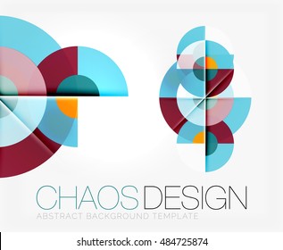 Abstract background with round color shapes and light effects. Vector illustration