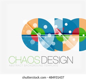 Abstract background with round color shapes and light effects. Vector illustration