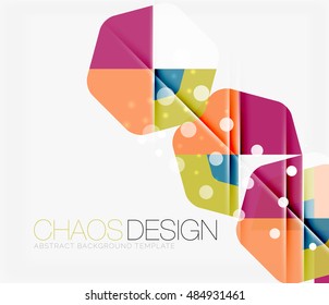 Abstract background with round color shapes and light effects. Vector illustration