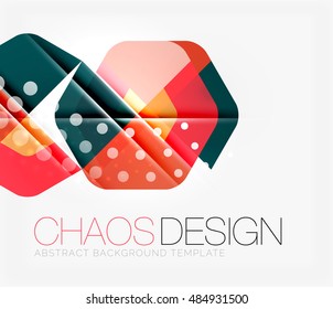 Abstract background with round color shapes and light effects. Vector illustration
