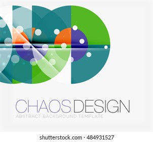 Fondo abstracto con formas redondeadas de color y efectos de luz. Ilustración del vector