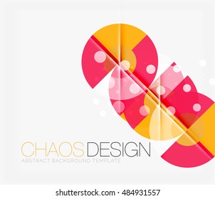 Abstract background with round color shapes and light effects. Vector illustration