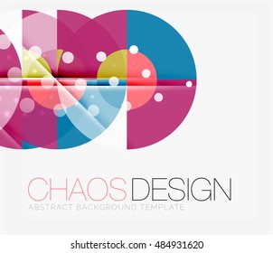 Abstract background with round color shapes and light effects. Vector illustration