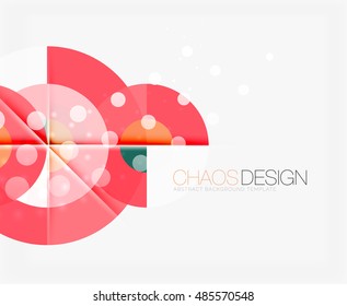 Abstract background with round color shapes and light effects. Vector illustration
