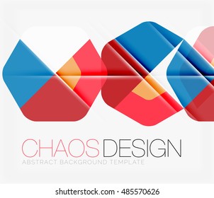 Abstract background with round color shapes and light effects. Vector illustration