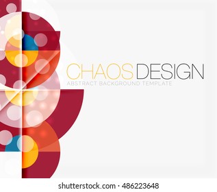 Abstract background with round color shapes and light effects. Vector illustration