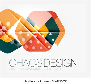 Abstract background with round color shapes and light effects. Vector illustration