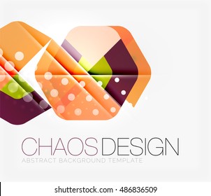Abstract background with round color shapes and light effects. Vector illustration