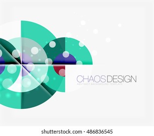 Abstract background with round color shapes and light effects. Vector illustration