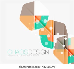 Abstract background with round color shapes and light effects. Vector illustration