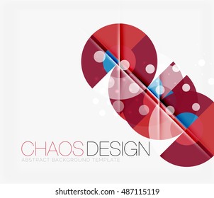 Abstract background with round color shapes and light effects. Vector illustration