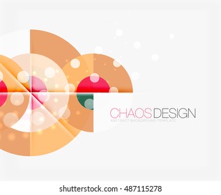Abstract background with round color shapes and light effects. Vector illustration