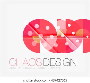 Abstract background with round color shapes and light effects. Vector illustration