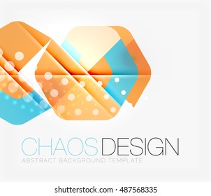Abstract background with round color shapes and light effects. Vector illustration
