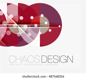 Abstract background with round color shapes and light effects. Vector illustration