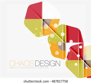Abstract background with round color shapes and light effects. Vector illustration