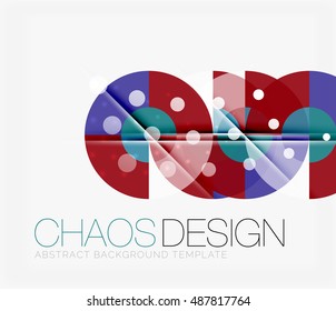 Fundo abstrato com formas de cores redondas e efeitos de luz. Ilustração vetorial