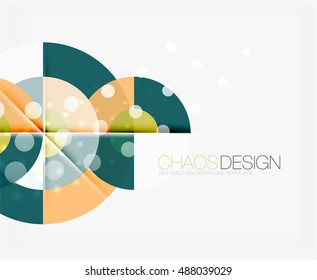 Fondo abstracto con formas redondeadas de color y efectos de luz. Ilustración del vector