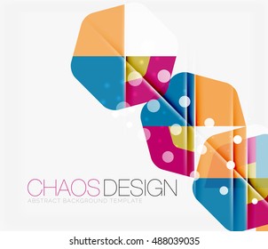 Abstract background with round color shapes and light effects. Vector illustration