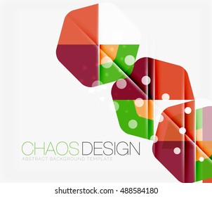 Fundo abstrato com formas de cores redondas e efeitos de luz. Ilustração vetorial