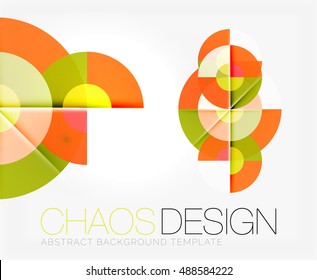 Fondo abstracto con formas redondeadas de color y efectos de luz. Ilustración del vector