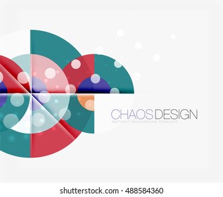 Abstract background with round color shapes and light effects. Vector illustration