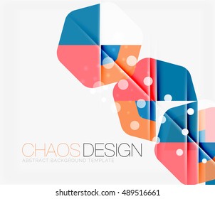 Abstract background with round color shapes and light effects. Vector illustration