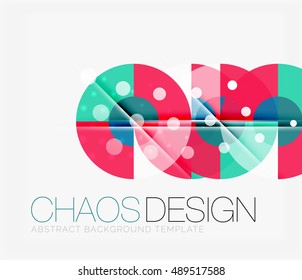 Abstract background with round color shapes and light effects. Vector illustration