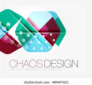 Abstract background with round color shapes and light effects. Vector illustration