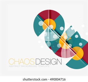 Abstract background with round color shapes and light effects. Vector illustration