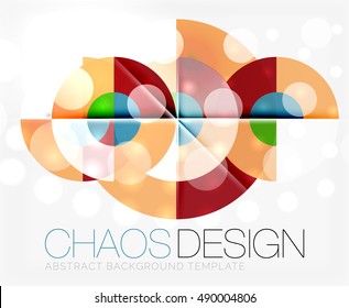 Fondo abstracto con formas redondeadas de color y efectos de luz. Ilustración del vector
