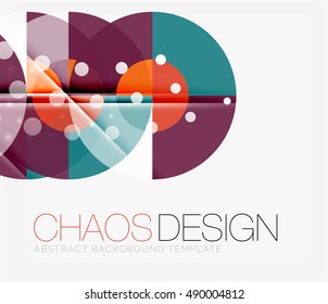 Abstract background with round color shapes and light effects. Vector illustration