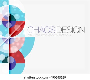 Abstract background with round color shapes and light effects. Vector illustration