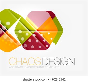 Abstract background with round color shapes and light effects. Vector illustration