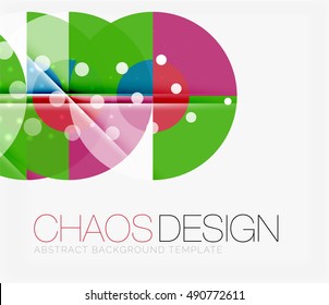 Abstract background with round color shapes and light effects. Vector illustration