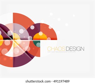 Abstract background with round color shapes and light effects. Vector illustration