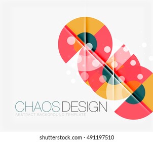 Abstract background with round color shapes and light effects. Vector illustration