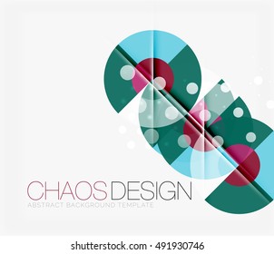 Abstract background with round color shapes and light effects. Vector illustration