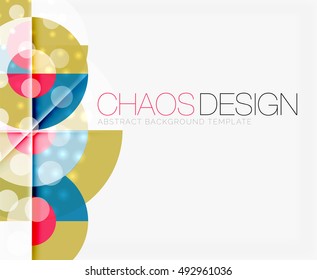 Abstract background with round color shapes and light effects. Vector illustration
