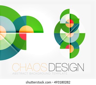 Abstract background with round color shapes and light effects. Vector illustration