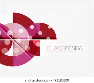 Abstract background with round color shapes and light effects. Vector illustration